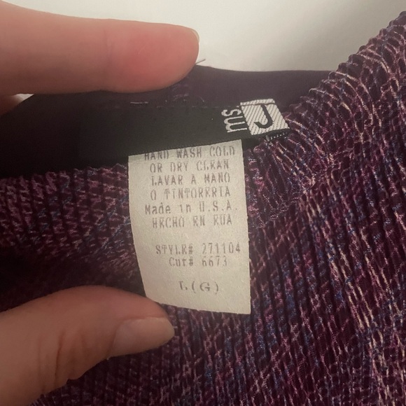 Women’s asymmetrical spaghetti strap plum colored dress - Picture 2 of 4